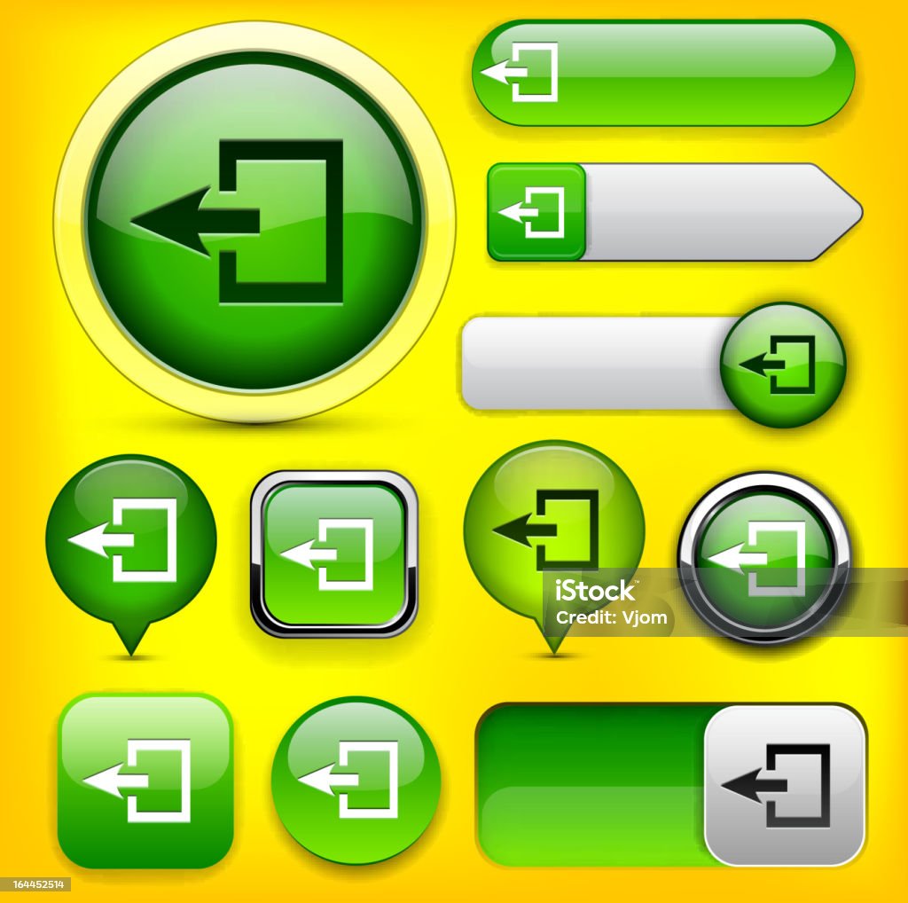 Logout Button Element Logout Highdetailed Web Button Collection Stock Illustration - Download ...