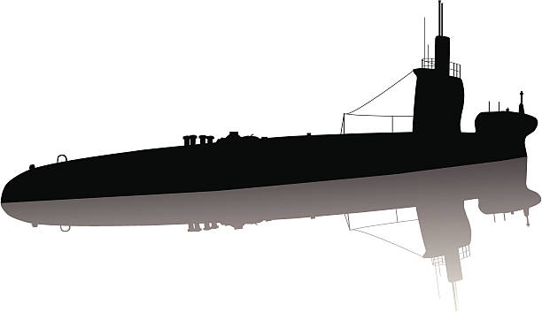 łódź podwodna - destroyer stock illustrations