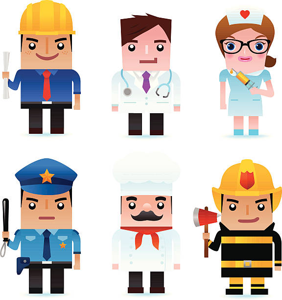 Professional occupation Icons - Set A vector art illustration