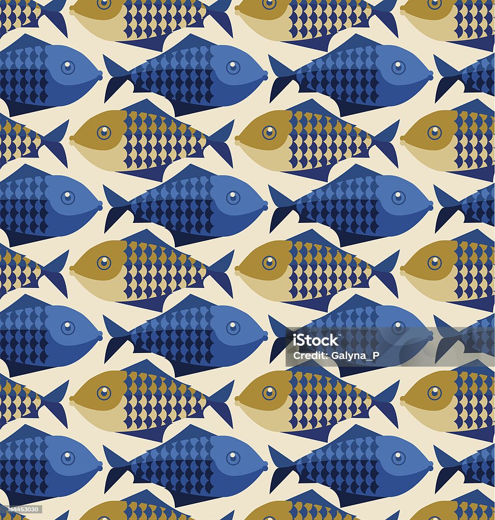 Brown Fish Pattern Fish Pattern Stock Illustration - Download Image Now - Animal, Animal ...