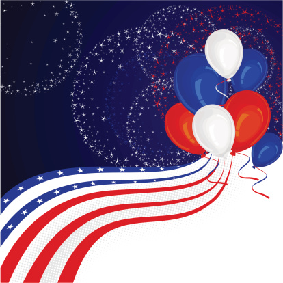 Fourth of July celebration banner.