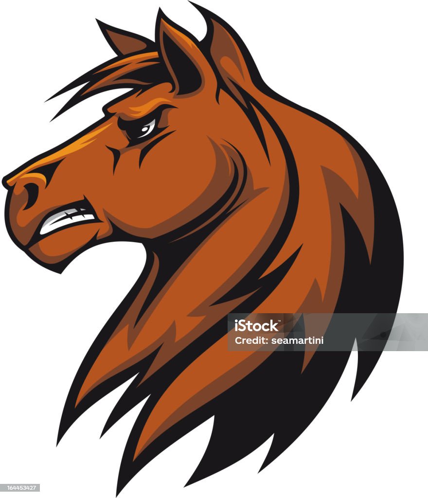 Brown Stallion Stock Illustration - Download Image Now - Mustang - Wild  Horse, Cartoon, Mascot - iStock