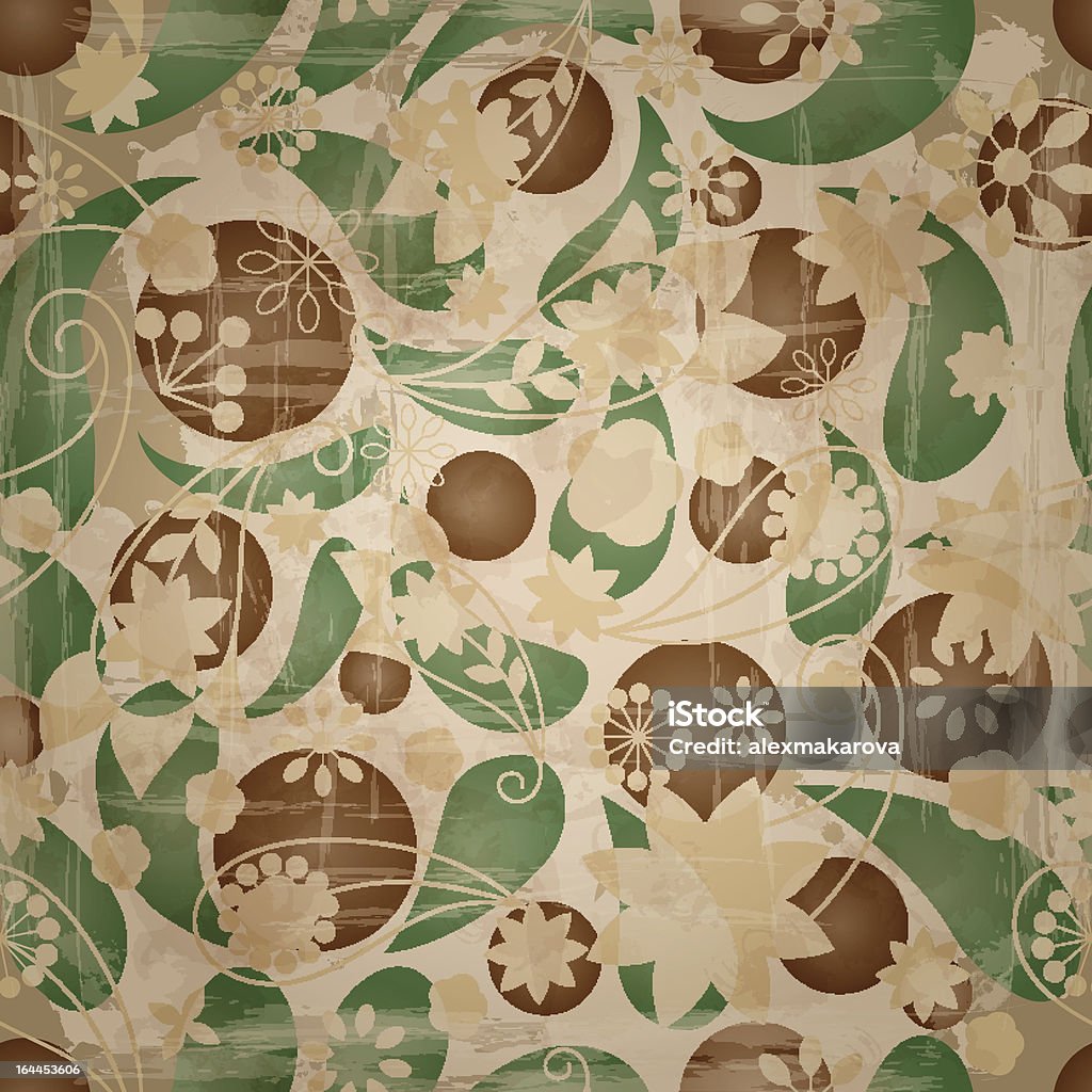 Retrò seamless pattern di primavera - arte vettoriale royalty-free di Astratto