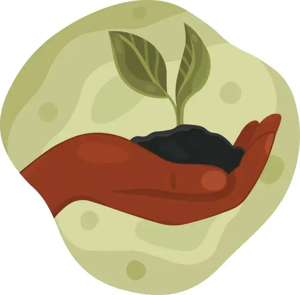 Vector illustration of Sustainable hand