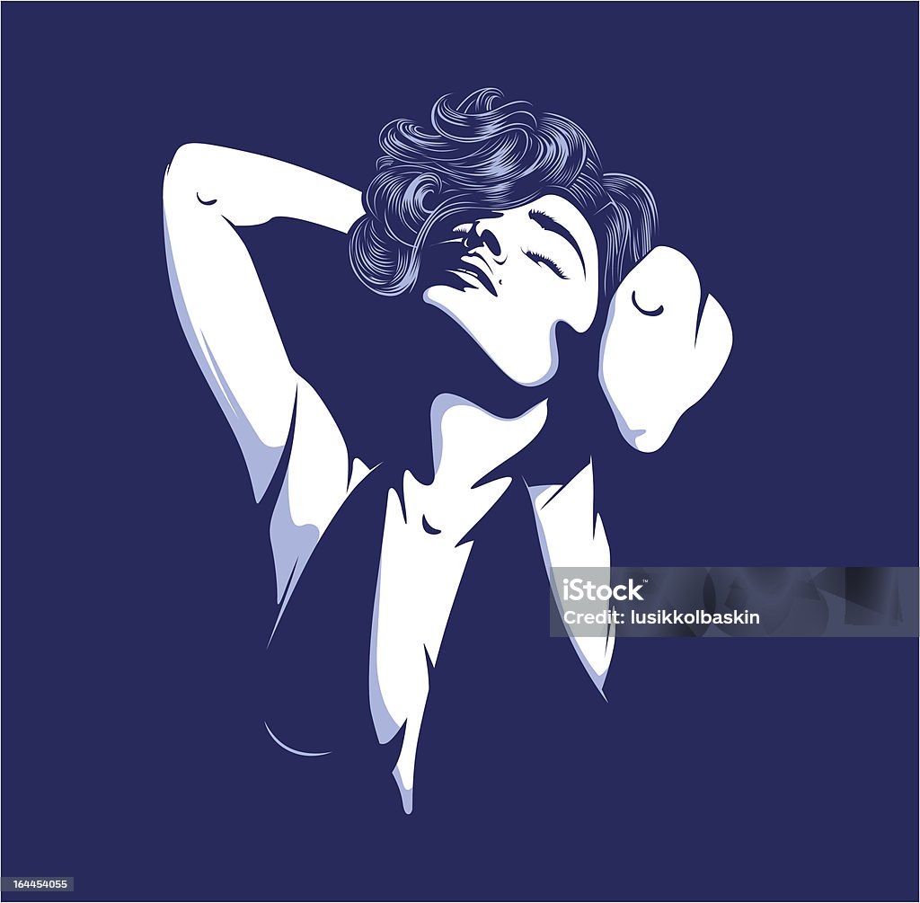 silhouette femme sexy glamour - clipart vectoriel de Sensualité libre de droits