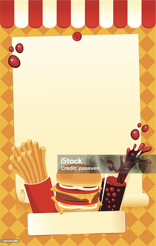 fast-food menu - arte vettoriale royalty-free di Alimentazione non salutare