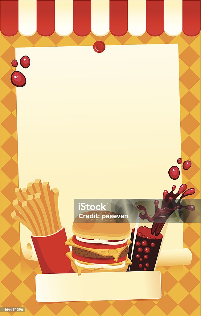 fast-food do menu - Vetor de Alimentação Não-saudável royalty-free