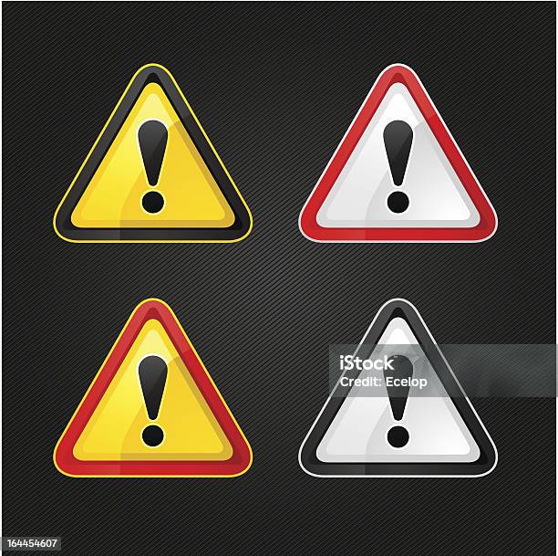 Danger Avertissement Attention Signe Sur Une Surface En Métal Vecteurs libres de droits et plus d'images vectorielles de Avertisseur de danger