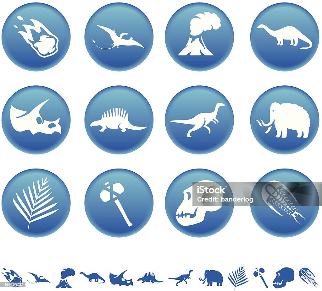 Iconos prehistórica - arte vectorial de Trilobites libre de derechos