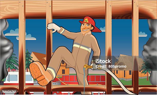 Firemansul Lavoro - Immagini vettoriali stock e altre immagini di Industria edile - Industria edile, Stivale, Adulto