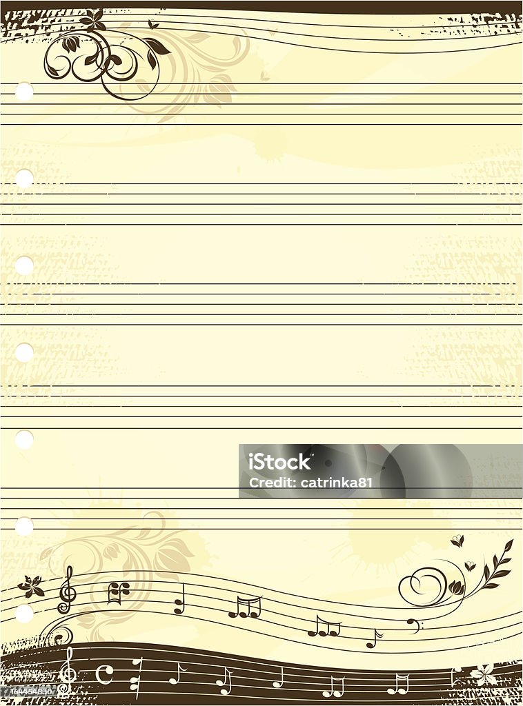 Music Notebook Template Stock Illustration - Download Image Now