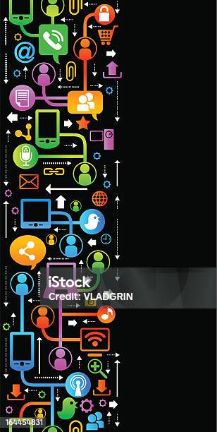 Verticalseamless Background Internet Stock Illustration - Download Image Now - Abstract, Backgrounds, Blogging