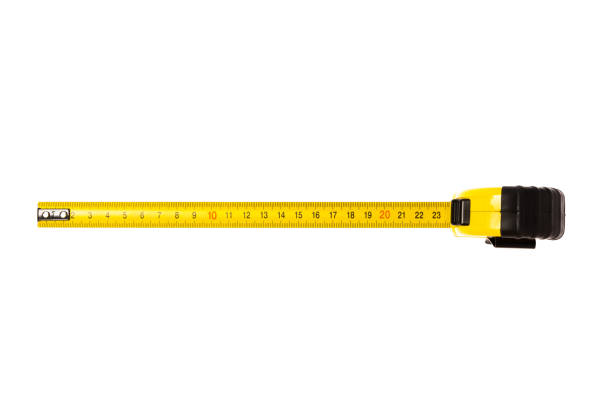 istock Yellow measuring tape isolated on white background. 1644548778