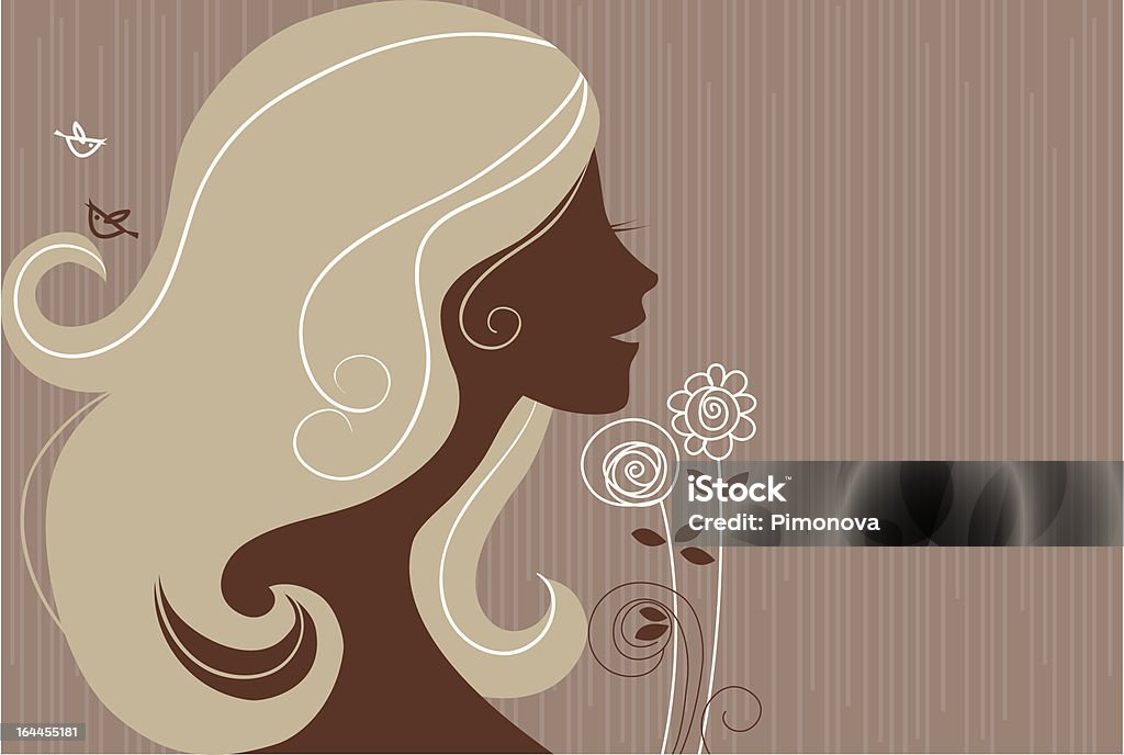 Mulher bonita silhueta - Vetor de Abstrato royalty-free Mulher bonita silhueta - Vetor de Abstrato royalty-free