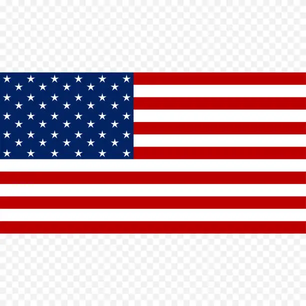 Vector illustration of Vector illustration of the flag of the United States of America.