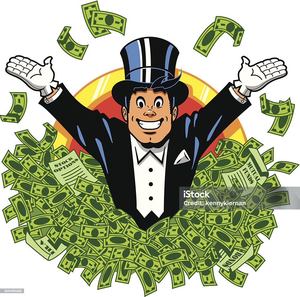 Billionaire - clipart vectoriel de Haut-de-forme libre de droits