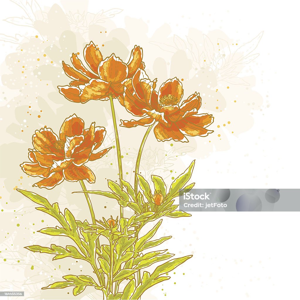 コスモス花の質感のある背景 - まぶしいのロイヤリティフリーベクトルアート