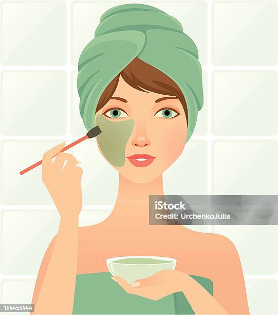 Facial Mask Stock Illustration - Download Image Now - Clay, Skin Care, Adult
