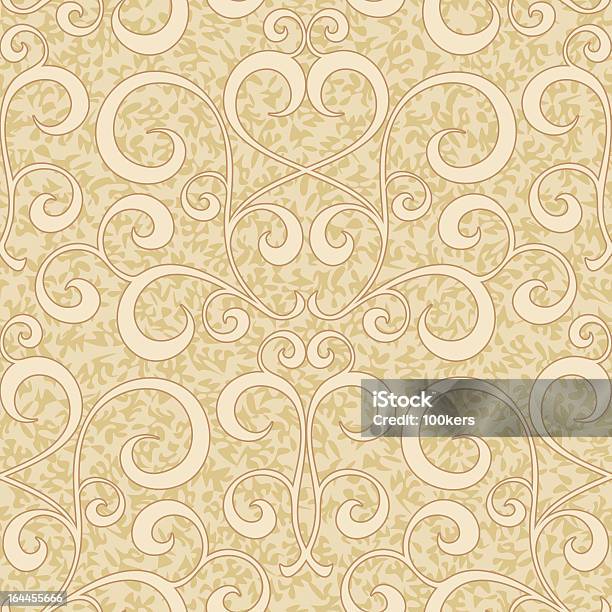 Abstract Beige Floral Seamless Background Stock Illustration - Download Image Now - Abstract, Antique, Art