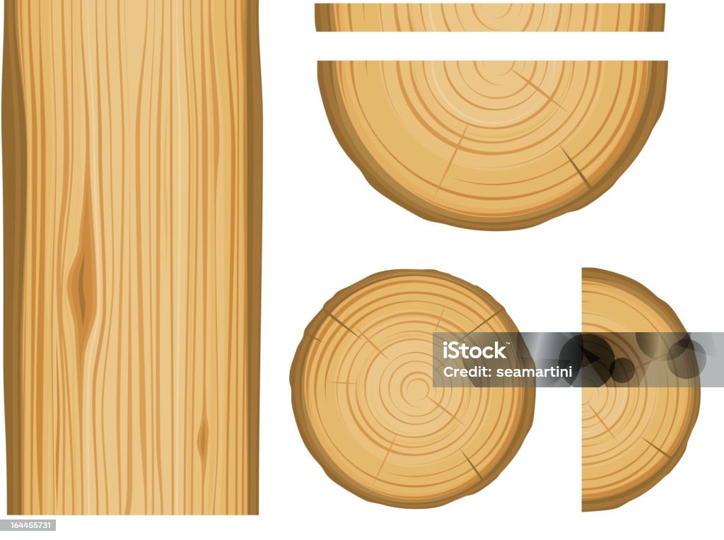 Деревянные текстуры и элементов - Векторная графика Абстрактный роялти-фри