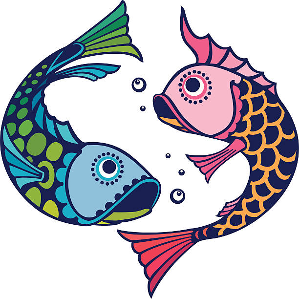 color_fish vector art illustration