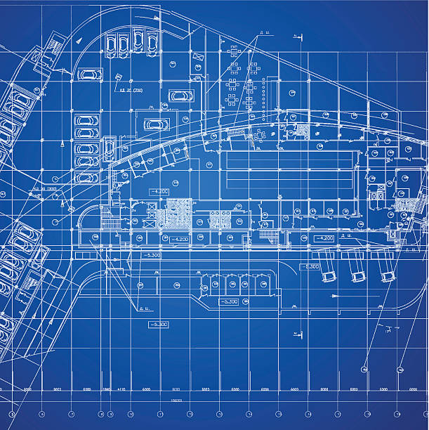 Urban Blueprint vector art illustration