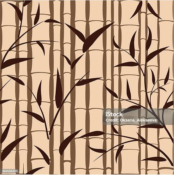 Бесшовный Фон Узор Из Бамбука — стоковая векторная графика и другие изображения на тему Абстрактный - Абстрактный, Бамбук, Без людей