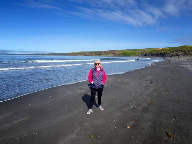 istock walking on a black sand beach in Iceland 1644565736