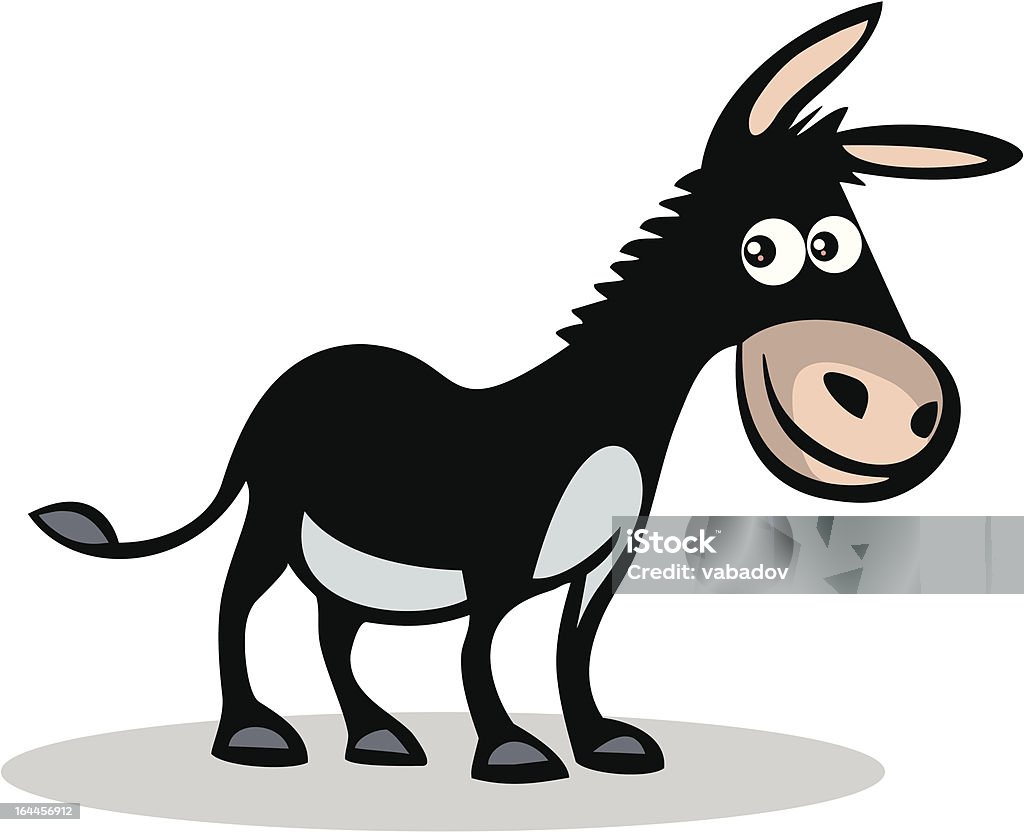 Heureux Baudet - clipart vectoriel de Mule libre de droits