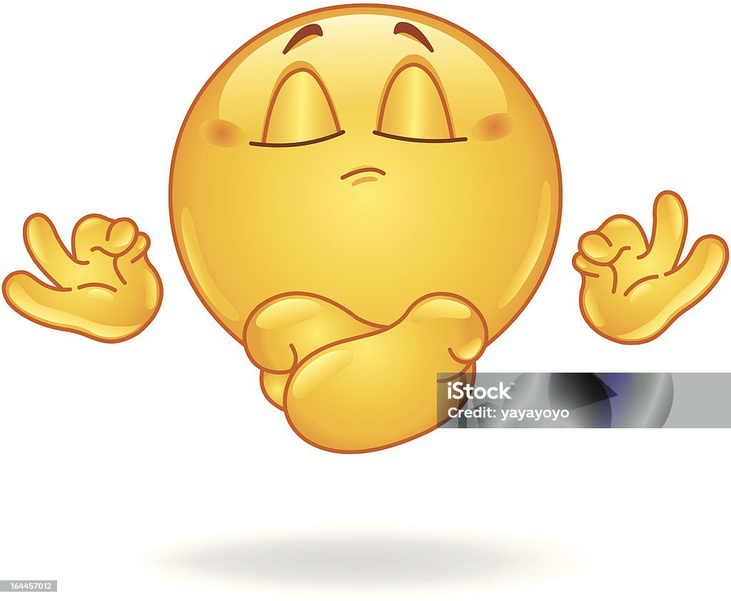 Meditating emoticon Emoticon stock vector