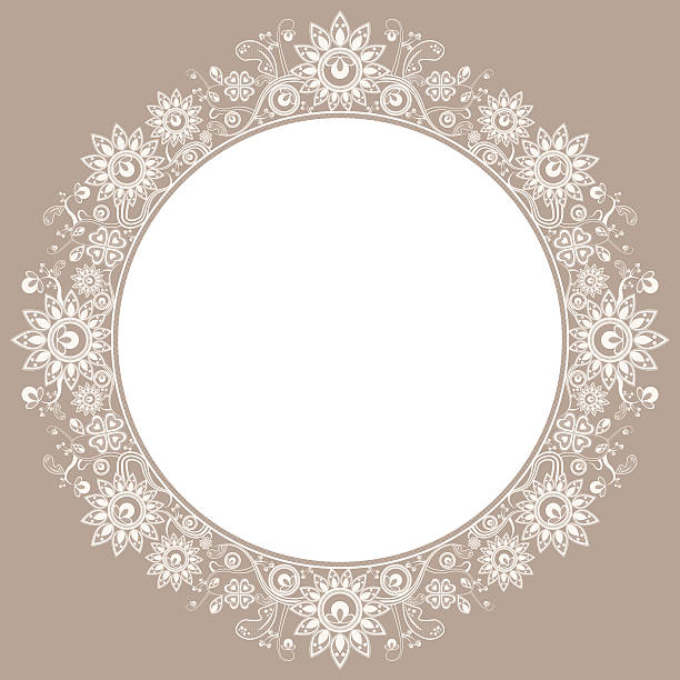 rama koronki - victorian style frame picture frame wreath stock illustrations