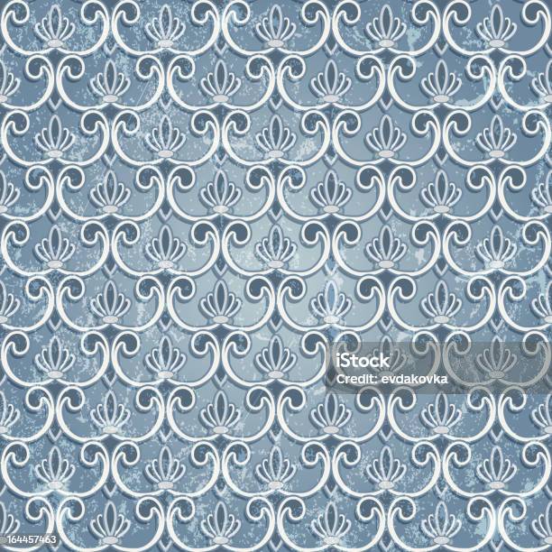 Niebieski Bezszwowe Tapety - Stockowe grafiki wektorowe i więcej obrazów Abstrakcja - Abstrakcja, Antyczny, Barok