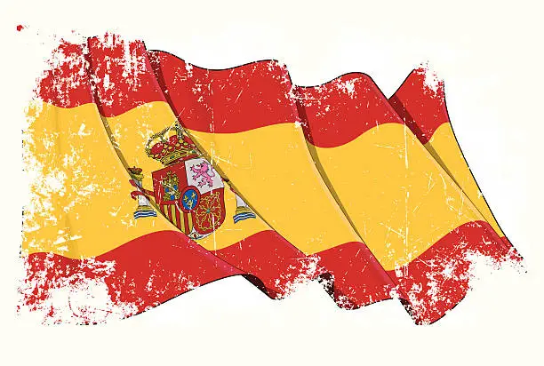 Vector illustration of Grange Flag of Spain