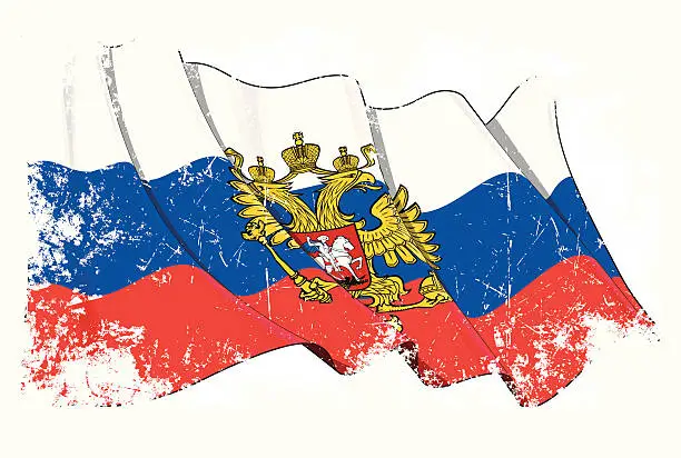 Vector illustration of Grange Flag of Russia