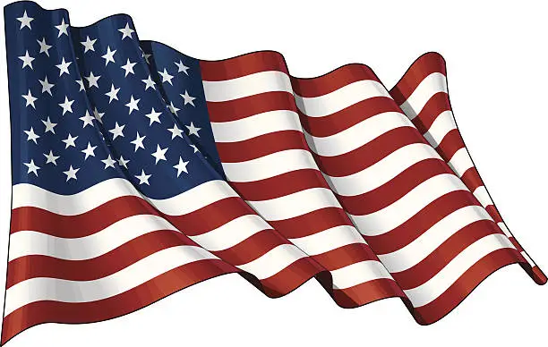 Vector illustration of Flag of USA