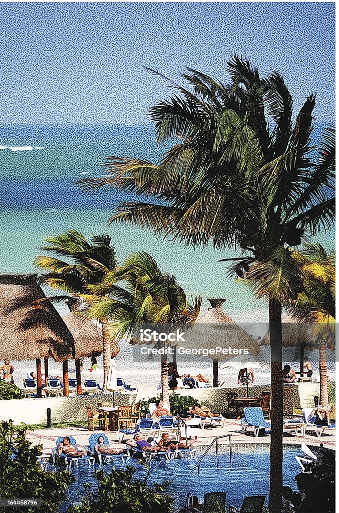 Kąpielisko i Beach - Grafika wektorowa royalty-free (Morze Karaibskie)