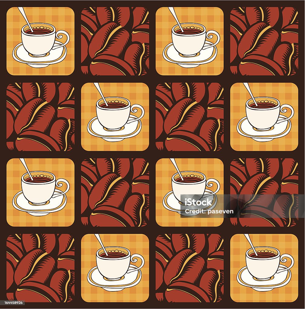 豆とカップ - コーヒーのロイヤリティフリーベクトルアート