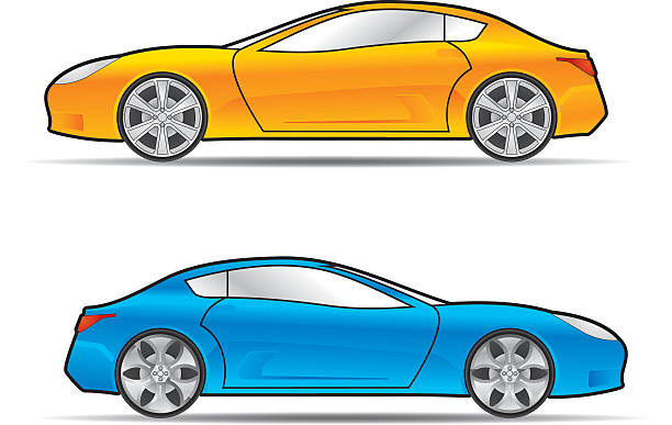 ilustraciones, imágenes clip art, dibujos animados e iconos de stock de deporte coche - supercar racecar collectors car domestic car