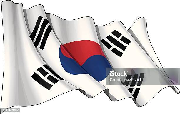 Флаг Южной Кореи — стоковая векторная графика и другие изображения на тему Южнокорейский флаг - Южнокорейский флаг, Азия, Без людей