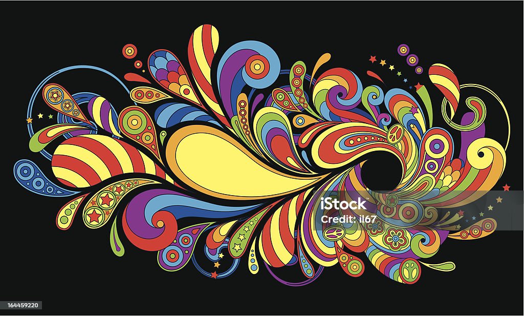 background in a retro style Psychedelic stock vector