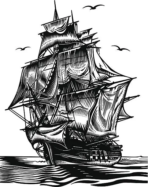 Vector illustration of Ship