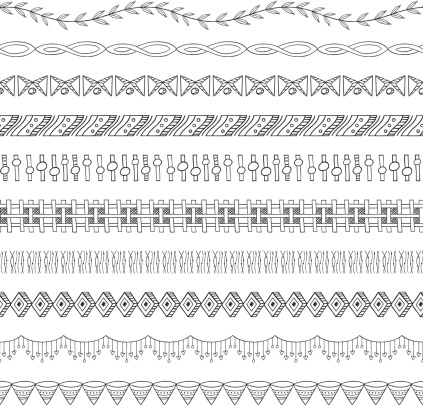 Breakframe Border Seamless Doodle Border And Frame Elements Two Stock Illustration ...