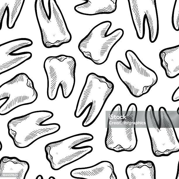 Seamless Tooth Dental Vector Background Stock Illustration - Download Image Now - Drawing - Art Product, Seamless Pattern, Dentist