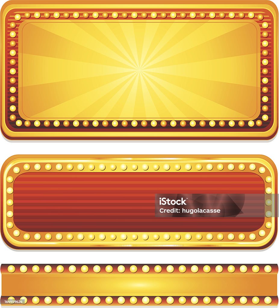 Casino signs Golden neon sign casino banners Art stock vector