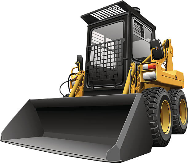 светло-коричневый, технологических линий направить loader - bulldozer dozer construction equipment construction machinery stock illustrations