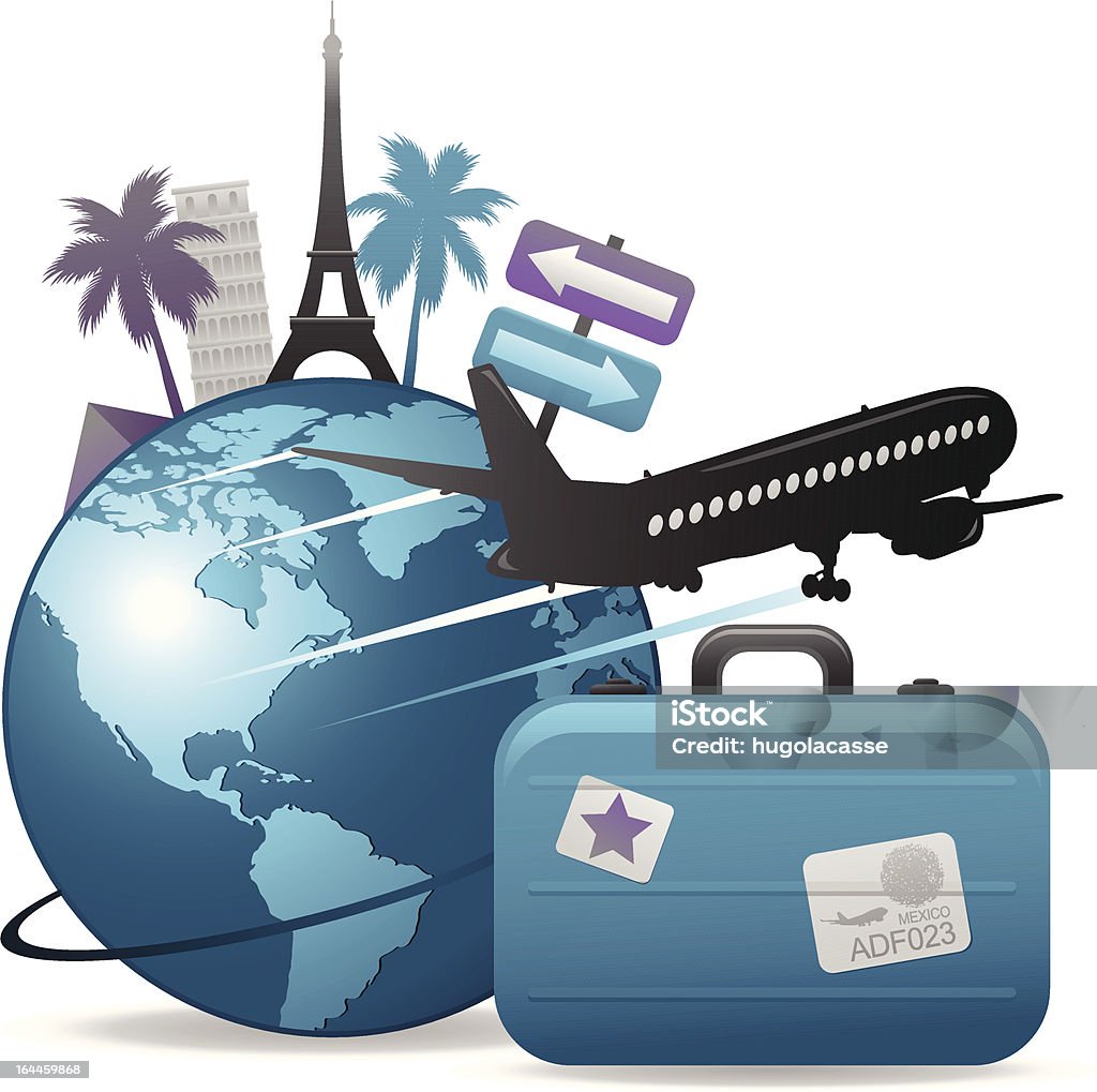 Koncepcja podróży - Grafika wektorowa royalty-free (Paszport)