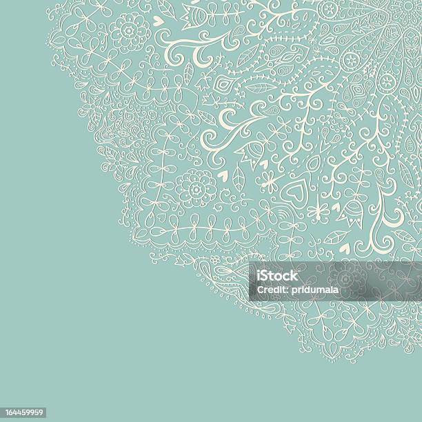 Ilustracja Z Lacy Rogu Dekoracja - Stockowe grafiki wektorowe i więcej obrazów Abstrakcja - Abstrakcja, Atrament, Bez ludzi