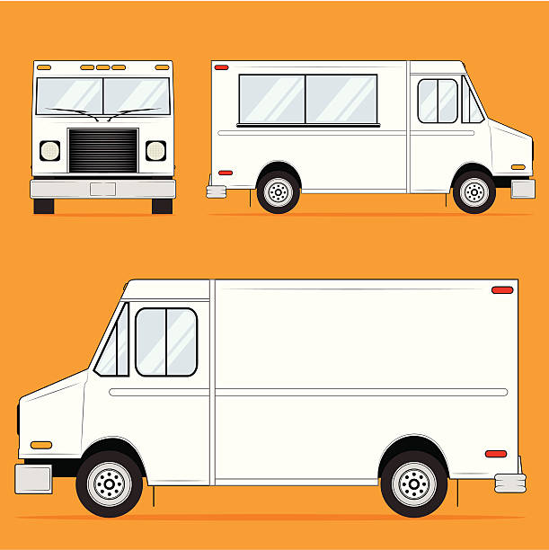 Vector Food Truck Template vector art illustration
