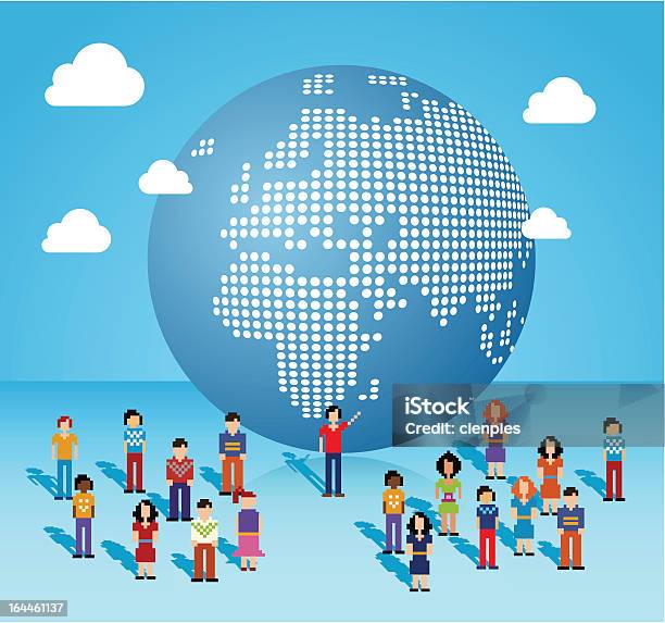 Global Social Media People From Europe And Africa Stock Illustration - Download Image Now - Abstract, Adult, Aspirations