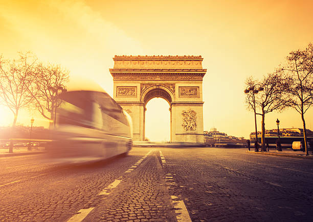 istock Rush hour at the Arc de Triomphe in Paris 164461182